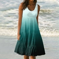 Ljetne haljine Moda Žene Ležerne prilike ljeti ispisano suknje od labave gradijentne plaže Mini haljina