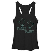 Žene izgubljene bogove Sweet Tweet Ptices Racerback Rezervoar TOP Black Heather Male