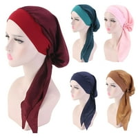 Rutiya Women Monset Vintage imitacija svileske duge hairske dame turbanci za spavanje