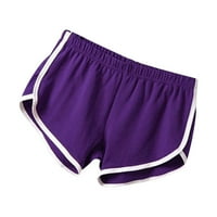 Puntoco ljetni joga kratke hlače Žene Solidne ljetne sportske kratke hlače Workout Yoga kratke hlače Aktivne kratke hlače Purple 12