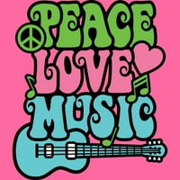 Mirovno-ljubav-glazba Ženska ružičasta racerback cisterna cisterna cisterna - dizajn od strane ljudi