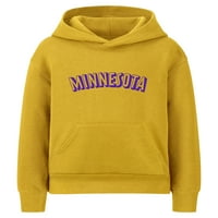 Daxton Omladinski ujedini pulover Gradovi Državni duksev Srednja težina Duks fleesa - Minnesota Gold Purple, M