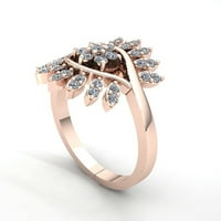 Originalni 1CT okrugli rez Diamond Dame Bridal Cvjetni godišnjica Angažovanje prstenasto čvrstog 14k