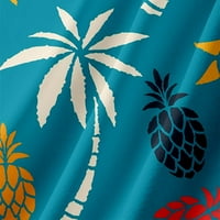 Gotyou muške casual havajske košulje s kratkim rukavima niz majice na plaži tropske ljetne košulje plave