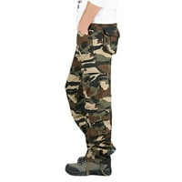 Muški Camo Multi džep teretni hlače Veliki i visoki jesen zimski na otvorenom Jogger Pant Workout Pješačenje Taktički labavi fit ravne pantalone