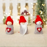 Creative Coop Božićni Garland Božićni ukrasi Kreativna drvena lutka Privjesak mini lutka Privjesak vitraža