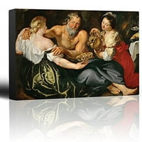 Zid - Ulje slika Lot i njegovih kćeri Petera Paula Rubensa - barokni stil - katolička, kršćanstvo, religija