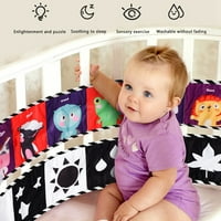 Igračke za bebe, crne i bijele igračke za bebe s visokim kontrastnim dječjim igračkama 0- 6 mjeseci