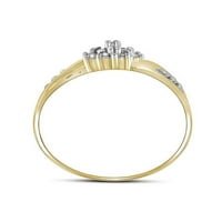 Jewels 10kt žuti zlatni ženski okrugli dijamantski prsten klastera CTTW