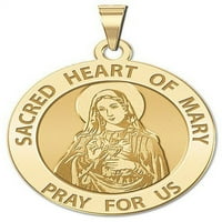 Sveto srce marre vjerske medalje veličine nikla-sund 14k žuto zlato