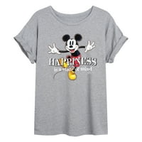 Disney - Sreća je stanje uma - Juniors idealno Flowy mišićna majica