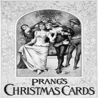 Američka božićna kartica. N'Pransove božićne čestitke. ' Američki litografski poster, 1886. Ispis postera