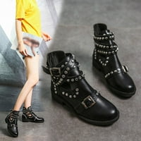 Floleo Clearence ženske modne zakovice kaiševe za čizme za cipele, ležerna velika veličina jednokrevetna boot