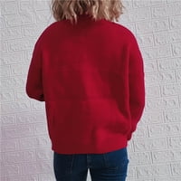 Ženska posada izrez dugih rukava Bubble Cherry Jacquard pleteni džemper