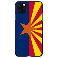 CASECINKINK Torbica za iPhone Pro - Custom Ultra tanka tanka tvrda crna plastična pokrivača - Državna zastava Arizona - američka državna zastava