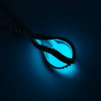 Ženska ogrlica od ogrlice u svjetlutnoj svjetlu svjetlucava užarena spiralna privjeska privjesak Ogrlica