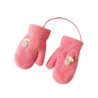 Zadebljane tople babne rukavice za dječake i djevojke slatke rukavice vruće ružičaste s
