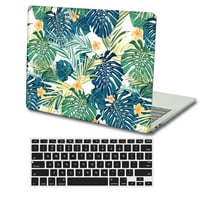 Kaishek Hard Shell za najnoviji MacBook Pro S A1900 A + crna poklopac tastature, cvijeće 10_2