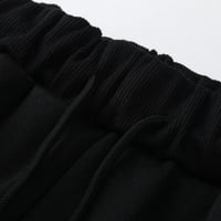 Ženski zmaj Print Fleece Dukset Regularne fit čipke visoke struk tople duge hlače Jesen Zimske ulične