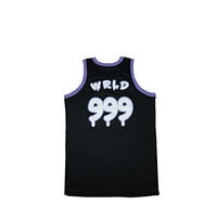 Muški sok Wrld 90-ih hip-hop košarkaški dres šivene crne s