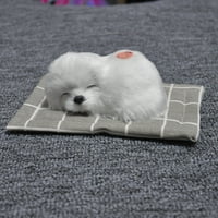 Ludlz Realistic Sleeping Dog Plish lutka Sound Mat Home Auto-kašobo ukras poklon