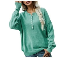 Ženski džemperi Dame čiste boje tanki džemper jedno-turtleneck džemper jakna tunike