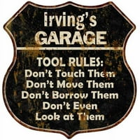 IRVINGO-ova pravila za garažu Potpišite štit metalni poklon 211110003296