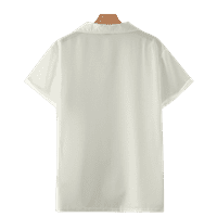 FNYKO MUŠKA MUŠKA MUŠKART ST. PATRICK-ov dan Ispiši opušteno-fit casual majica s kratkim rukavima prema dolje Havajske majice Modni plažni košulji poklon za muškarce