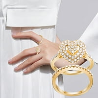 Xinqinghao puni dijamantski prsten za ljubav modni šuplji rezbarski dijamantni prsten e
