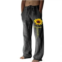 Giligiliso College Yould Adult Modne, Ležerne prilike za muške hlače za muške pantalone Široke pantalone sa širokim pantalonama Dugene hlače