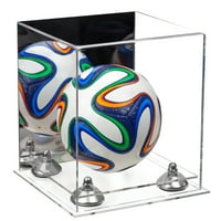 Akrilni mini - minijaturni fudbalski kuglica za prikaz sa ogledalom, srebrnim usponima i bistrim bazom