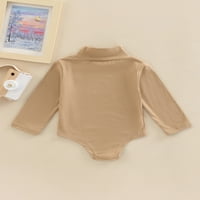 SUNISERY NOHANT BABY SPRING ROMPER Čvrsta boja dugih rukava TURTLENECK High Stretch kombinezon za dječake