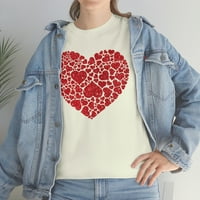 Porodično loveshop LLC Ženska love majica Crvena srca, Grafička majica za Valentinovo, Glitter Heart
