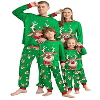 MA & Baby Porodica koja odgovara Božićne pidžame za odrasle Kids Božićni Elk Print Sleep Ležište PJS PJS