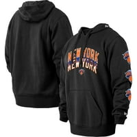 Muškarci New Era Black New York Knicks City Edition Big & Visoki pulover Hoodie