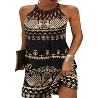 Colisha Women Mini haljina bez rukava Summer Beach Sundress šuplje kratke haljine Osnovna izloga za odabir mornarskog plave 2xl