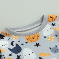 Arvbitana novorođenčad dječake Djevojke Halloween odjeća Slatka bundeva tisak dugih rukava pulover vrhove