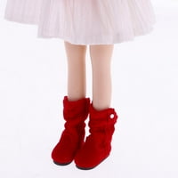 Modne izvrsne lijepe cipele za čizme za crvene ravne lutke odgovaraju za 12 '' Dolls odjeća za odjeću