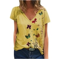 Ženske plus veličine vrhova Čišćenje Ženska modna cvjetna biljka Print ženski okrugli vrat Labavi majica Prodaja ponude popusta