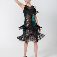 Ženska sekfin Fringe 1920S Flapper inspirirana Plesna haljina