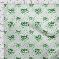 Onuone pamuk fle zelene tkanine Valentine Ljubav Srčana tkanina za šivanje tiskane plovidbenog tkanina