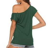 Grafičke majice za žene, povremene rame, majica sa labavom ljetnom bluzom košulja ženske vrhove
