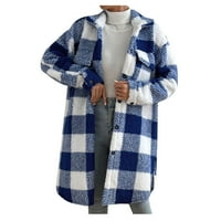 AUFMER jesen i zimski kaputi i jakne za uklanjanje jakna ženska i ravna kardiganska gumba Džepni kaput