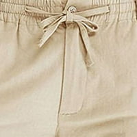 Binmer muške hlače Poslovni labavi veličina elastičnog struka pamuka sve utakmice pune boje