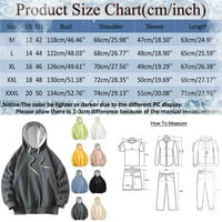 Grafičke dukseve Leey-World za muškarce muške zimske debele patentne patentne dukseve jakna Veliki visoki topli kaput bijeli, m