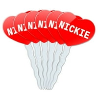 Nickie Heart Love Cupcake Tippers - Set od 6