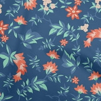 Onuone pamuk poplin mornarsko plava tkanina tropska šivaća tkanina od dvorišta otisnuta Drivena odjeća
