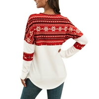Luethbiez ženska božićna majica Jesen i zimski pulover sa dugim rukavima