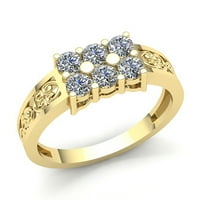 Originalni 1CT okrugli rez dijamant muški klaster klasični godišnjički angažman prsten sa čvrstim 10k
