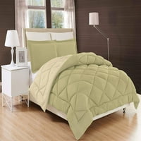 Elegantna udobnost Duvet umetnuo je reverzibilni komfor komplet-puna kraljica, aqua lime